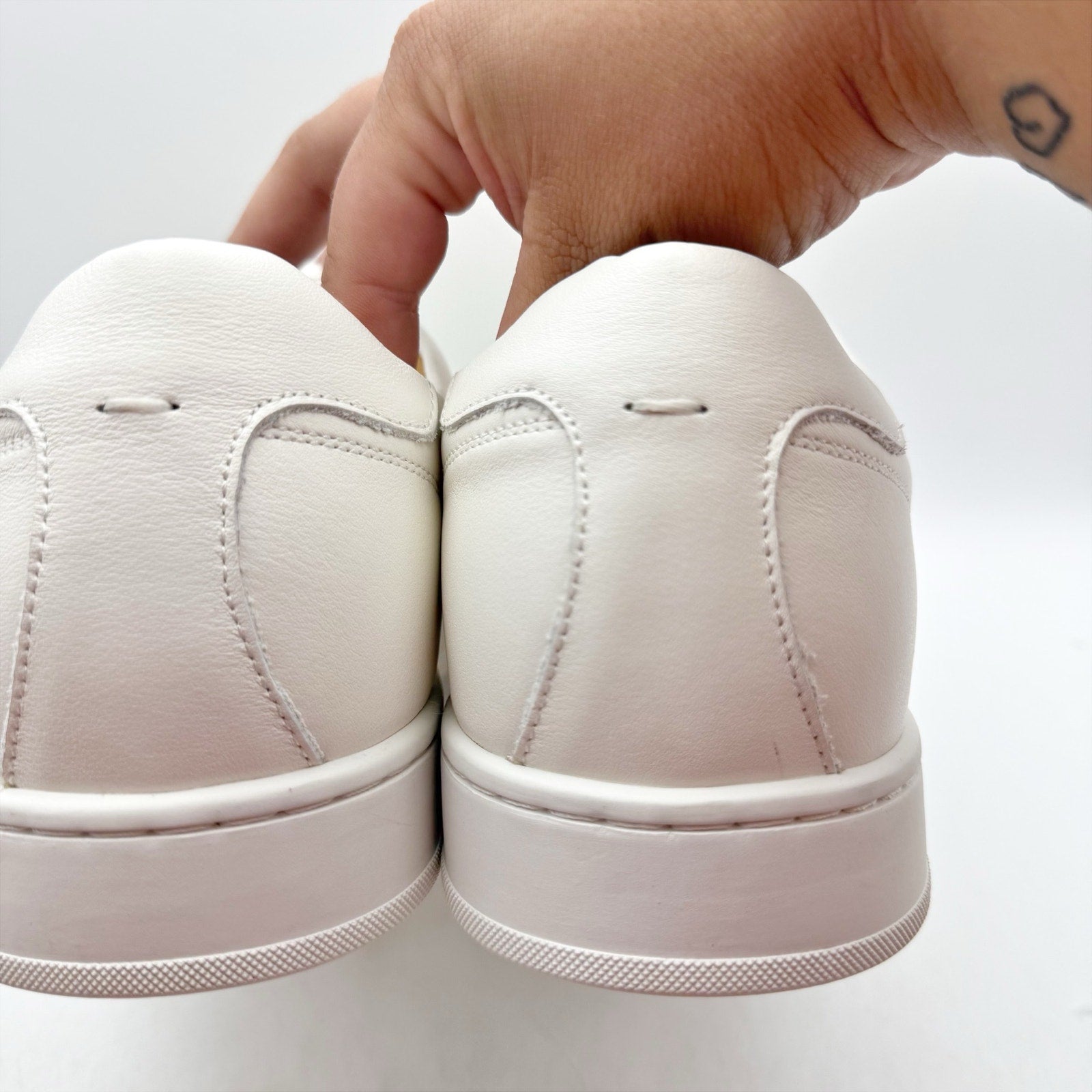 Florsheim Mens Monopoli Casual Sneakers Size 12 WIDE Cream White Leather NIB