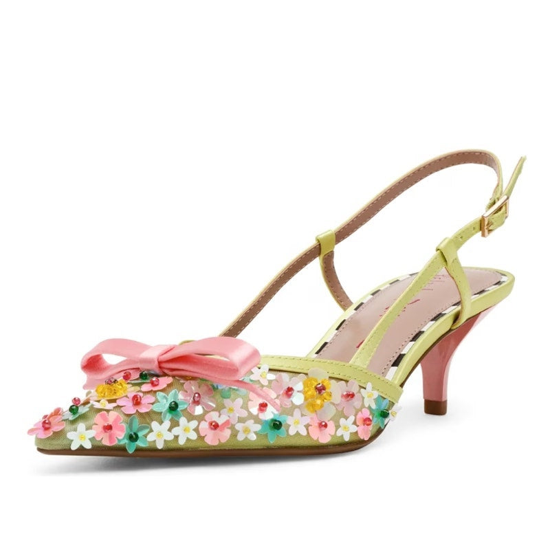 Blue by Betsey Johnson Womens Sadyy Heel US 11 M Multicolor Vegan Leather NWOB