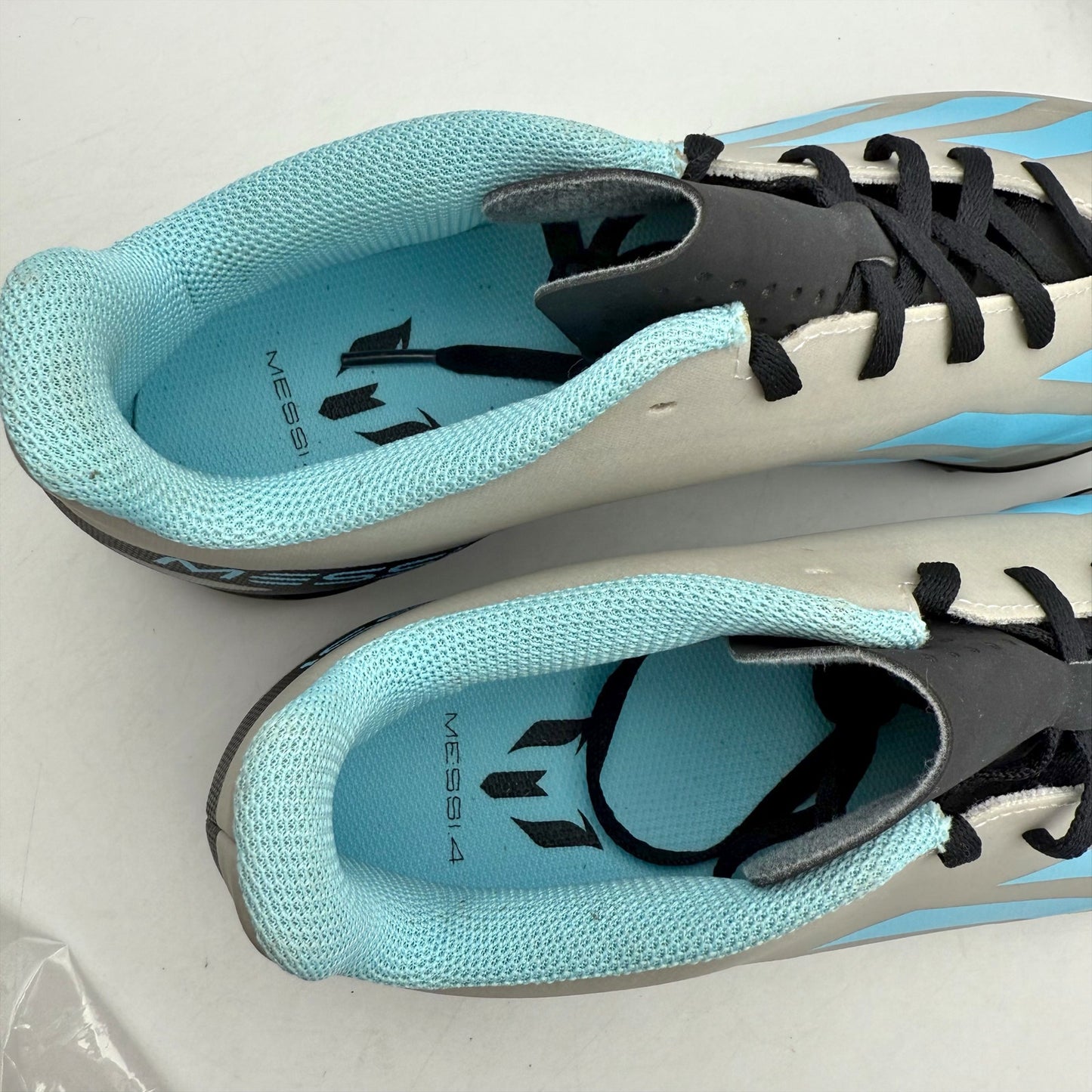 Adidas Men X Crazyfast Messi.4 Turf Soccer Cleat US 9.5 Blue Silver NWOB