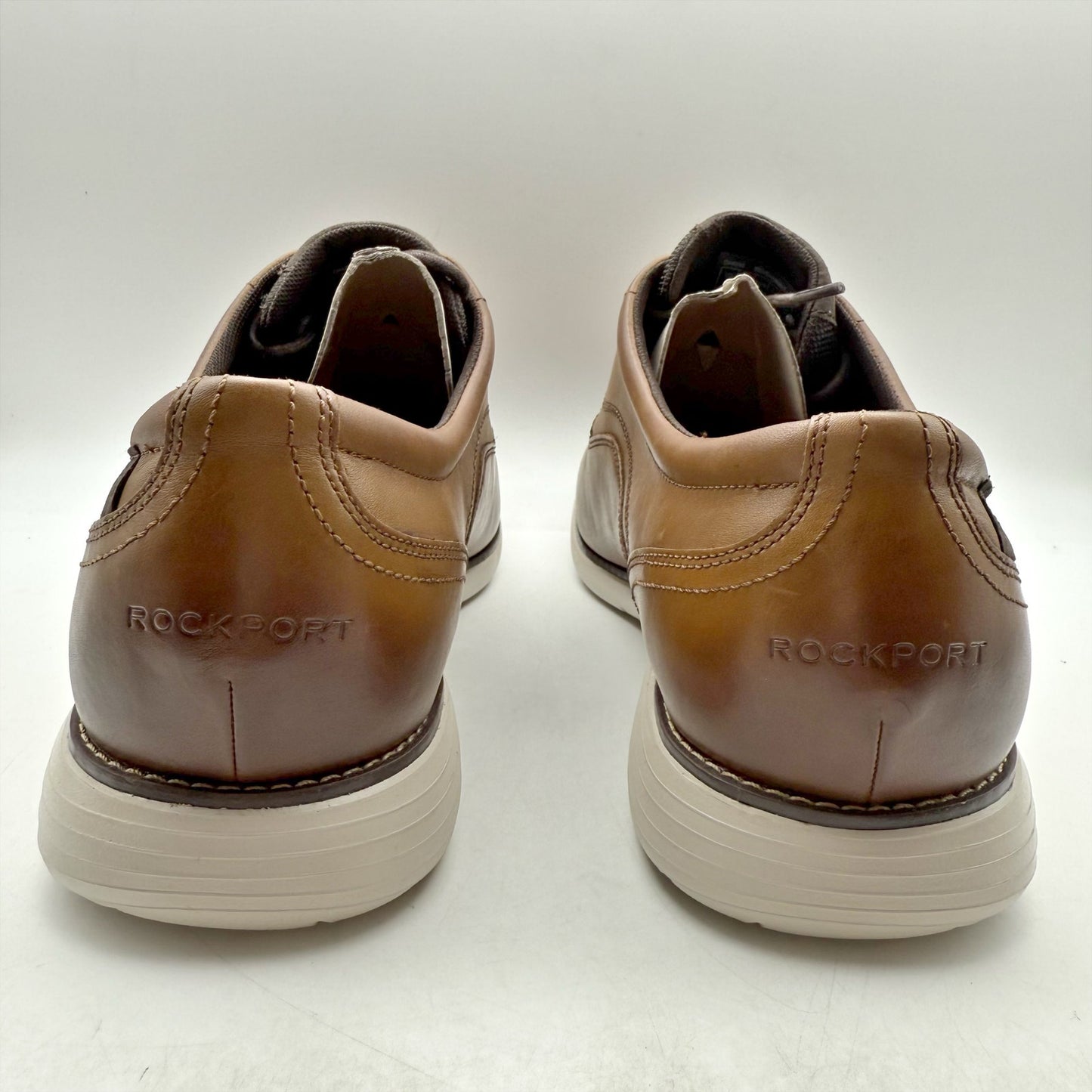 Rockport Mens Garett Oxford Shoes US 14 Wide EU 49 Brown Leather NWOB