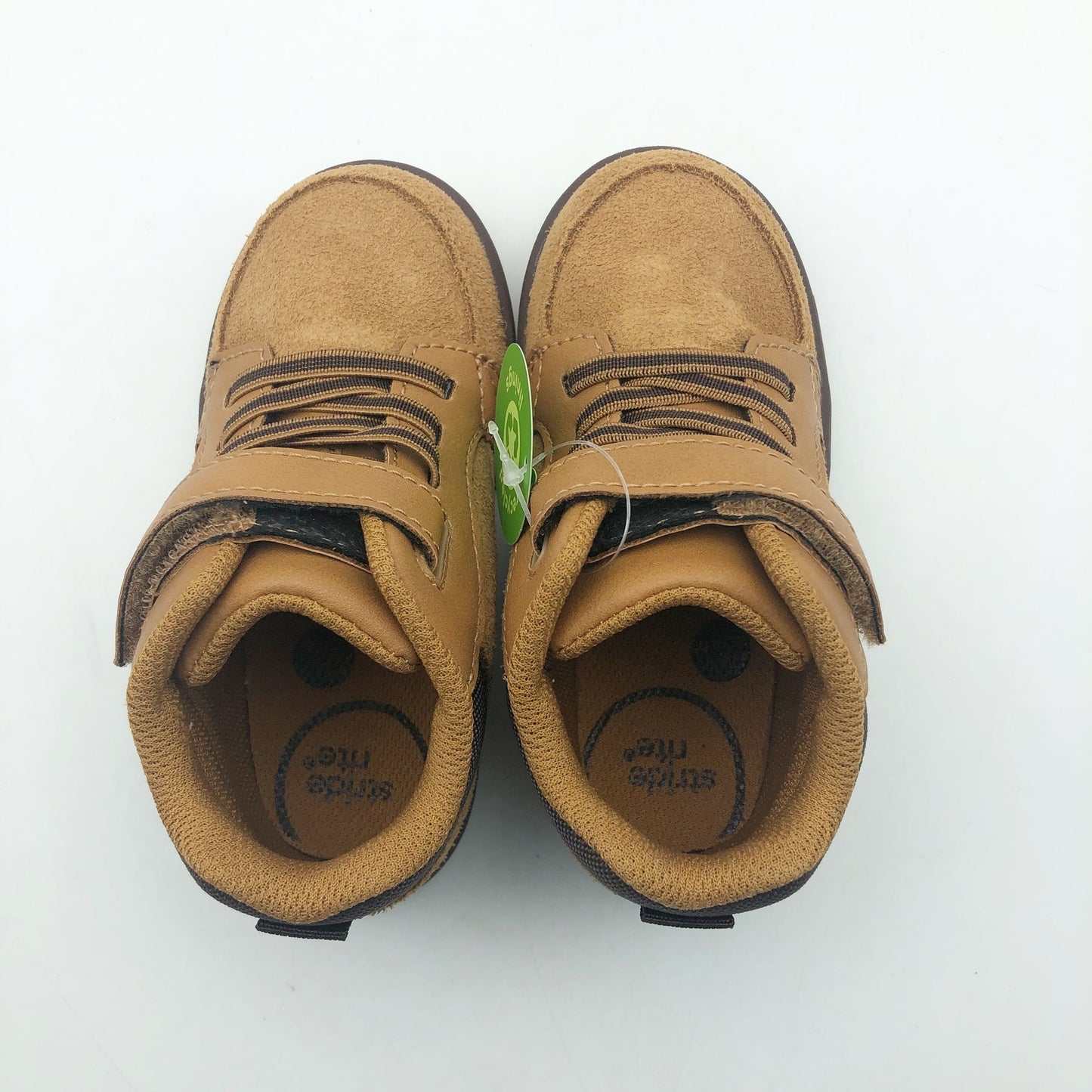 Stride Rite SRT Ames Honey Yellow Boy Boots Size 9 Brown Kids Shoes NIB