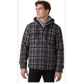 PRANA Men's Asgard Hooded Flannel Shirt Jacket XXL Gray Charcoal Plaid NWT