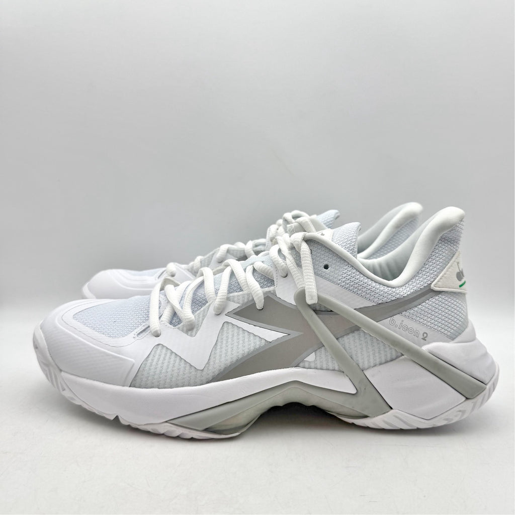 Diadora Womens B.ICON 2 Tennis Sneakers US 10 EU 41 White Silver Athletic NWOB