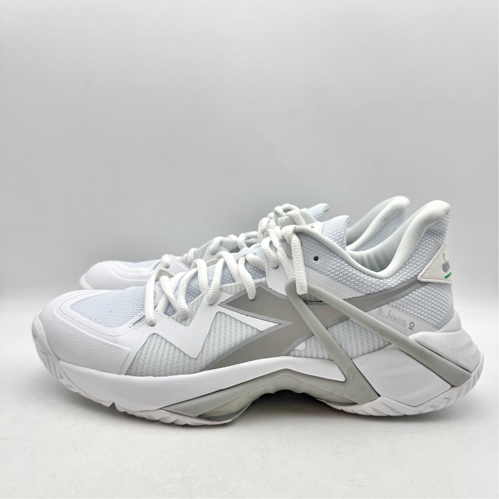 Diadora Womens B.ICON 2 Tennis Sneakers US 10 EU 41 White Silver Athletic NWOB