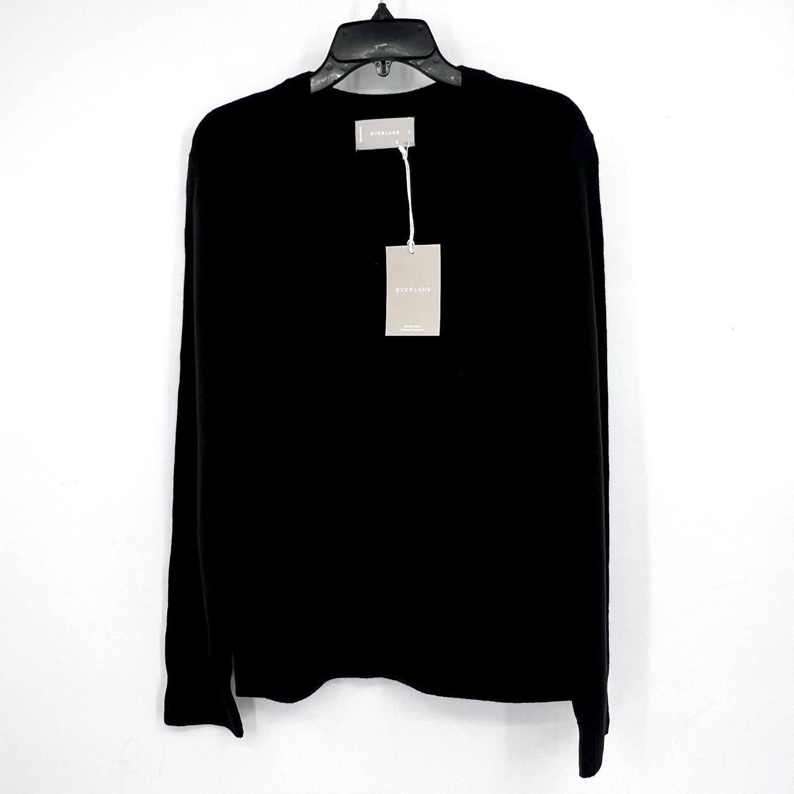 EVERLANE Men's Premium Merino Wool Sweater Small Black Crew Neck NWT