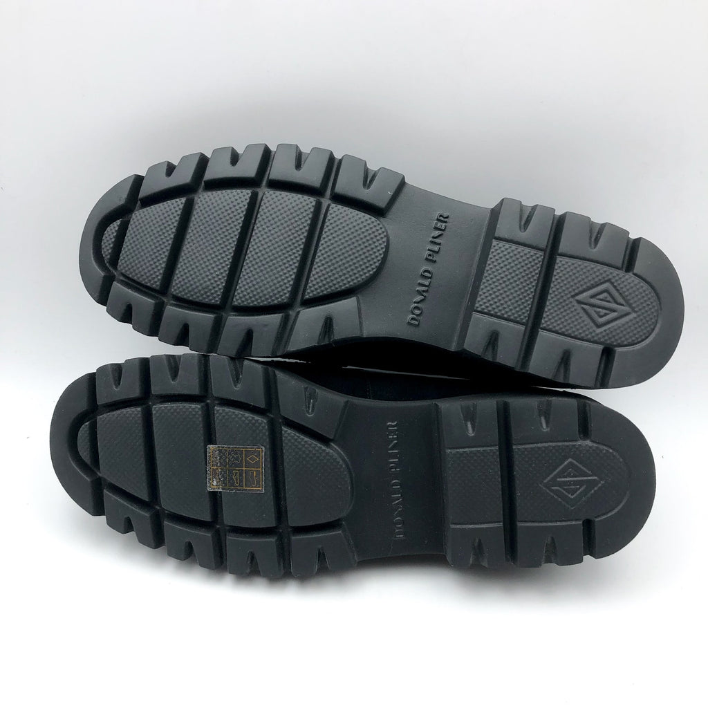 DONALD PLINER Women's Helio Loafers Size 7.5 Black Calf Suede NIB