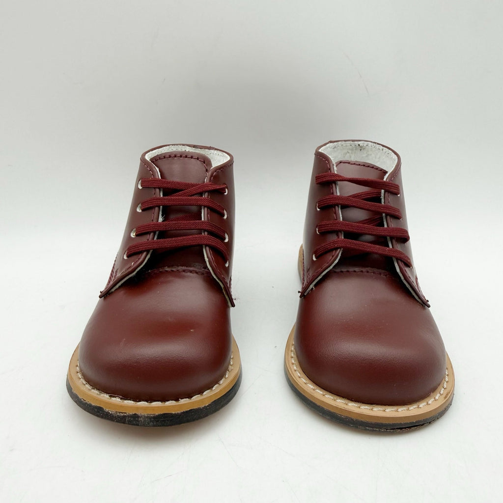 Josmo Baby Traditional First Walker Bootie US 4 Burgundy Red Leather NWOB