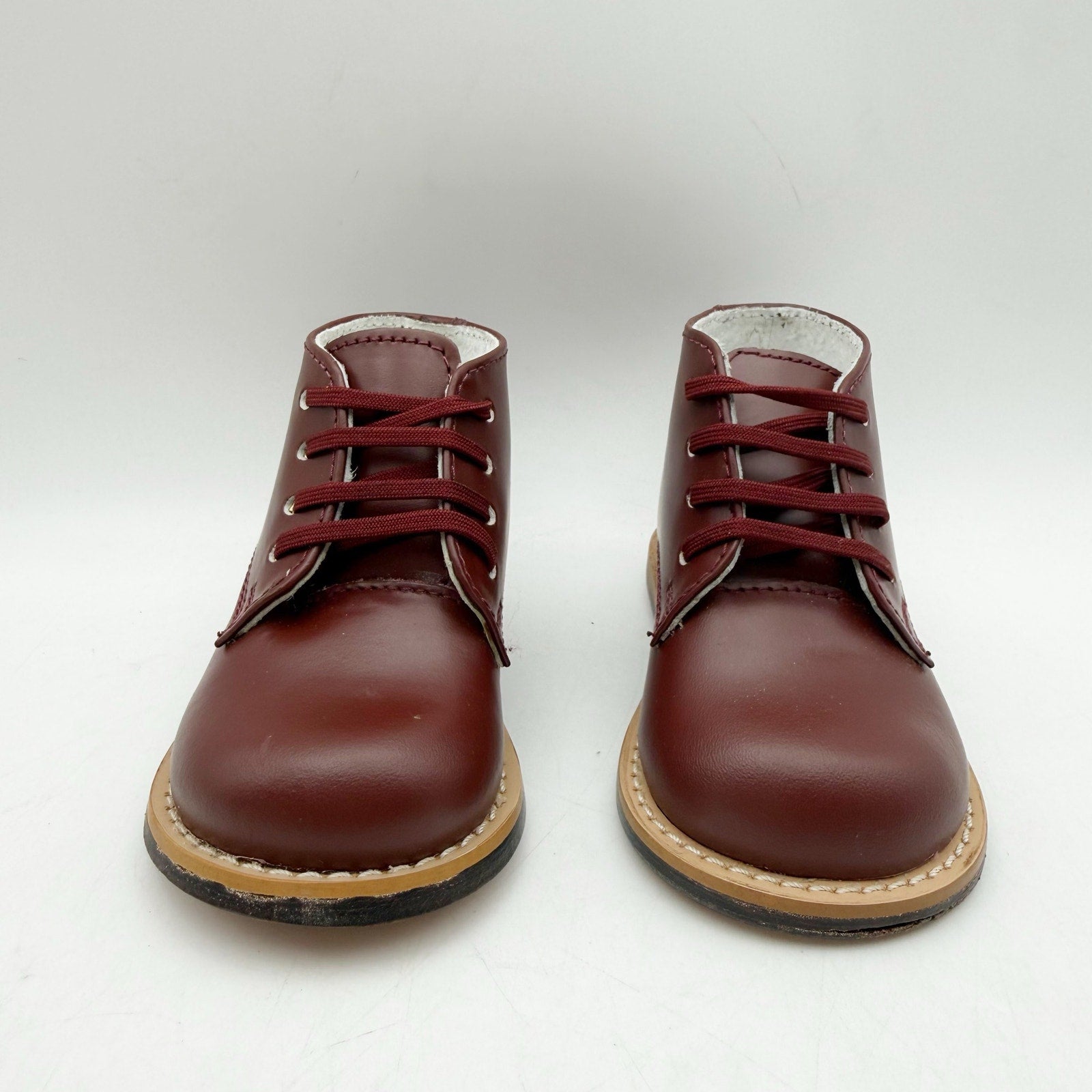 Josmo Baby Traditional First Walker Bootie US 4 Burgundy Red Leather NWOB