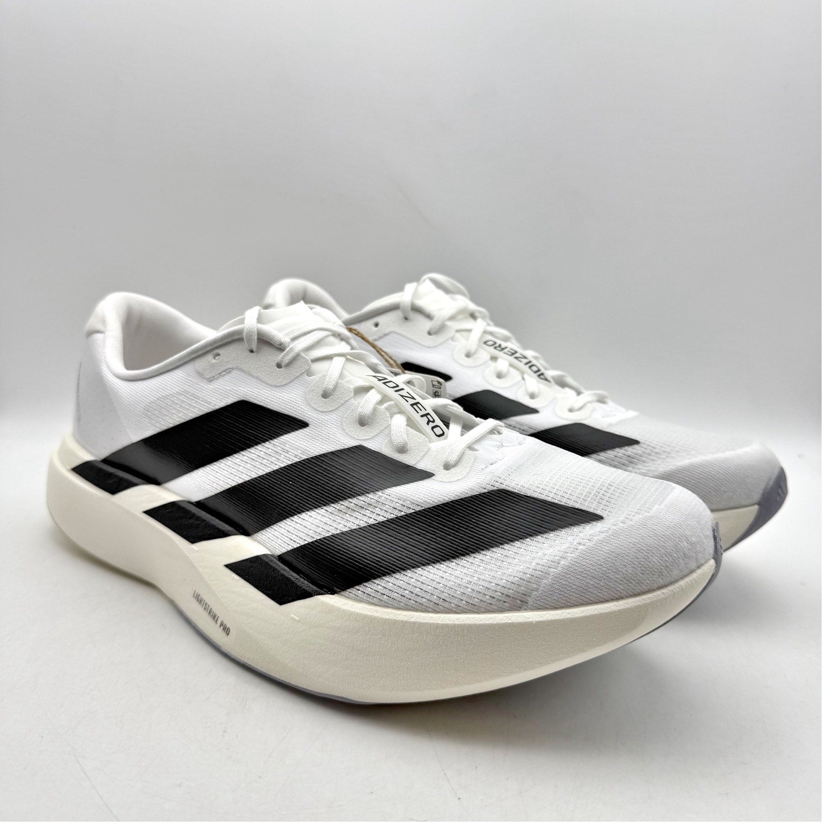 Adidas Mens Adizero Evo SL Running Sneakers US 9.5 M White Black Athletic NWT