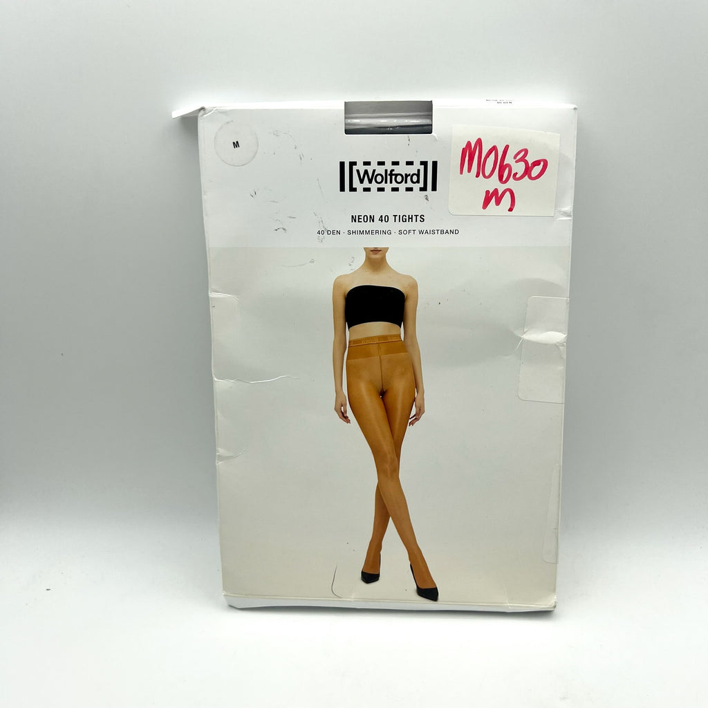 WOLFORD Women's Neon 40 Tights Medium Anthracite Grey Flawless NWT