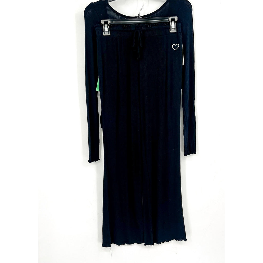 HONEYDEW Women's Dreamland Lounge Rib Pajamas Set Small Black NWT
