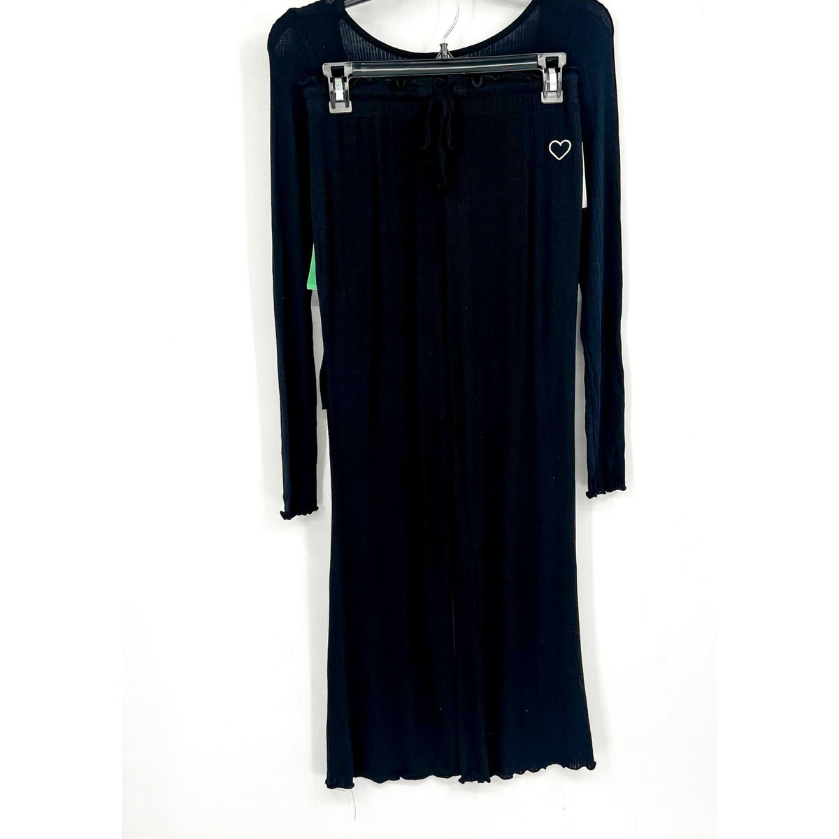 HONEYDEW Women's Dreamland Lounge Rib Pajamas Set Small Black NWT