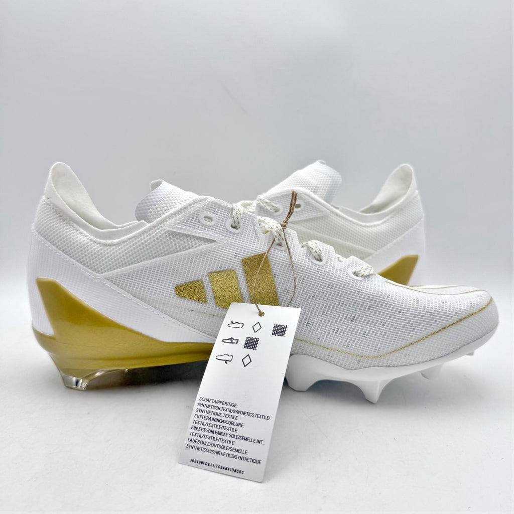 Adidas Mens Adizero Electric Football Cleats Size 9 White Gold IE4381 NWOB