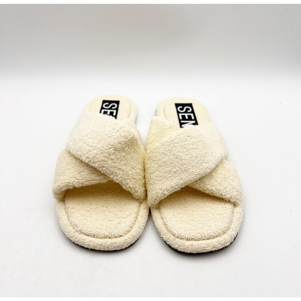 Senso Women's Inka IV Slide Sandals EU 36 US 6 Cream White Cotton NWOB