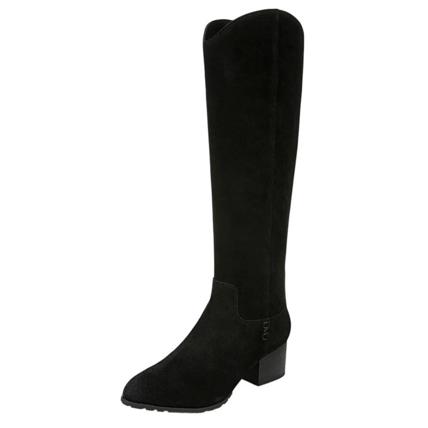 Vionic Women Bixby Knee High Boot 11M Wide Calf Black Suede Water Repellent NWOB