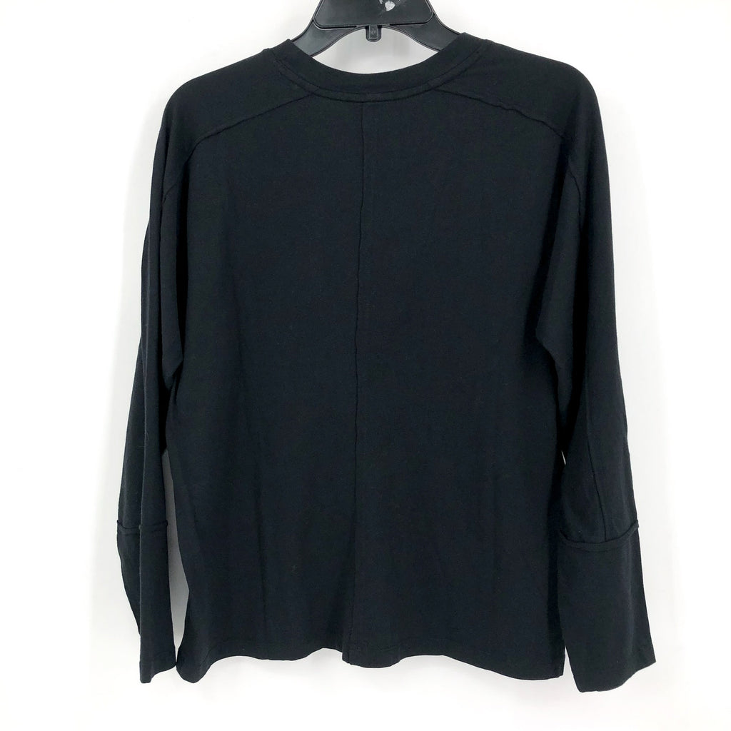 JOHNNY WAS Women's Miaora Printed Tee Top Medium Black Long Sleeve Dolman NWT