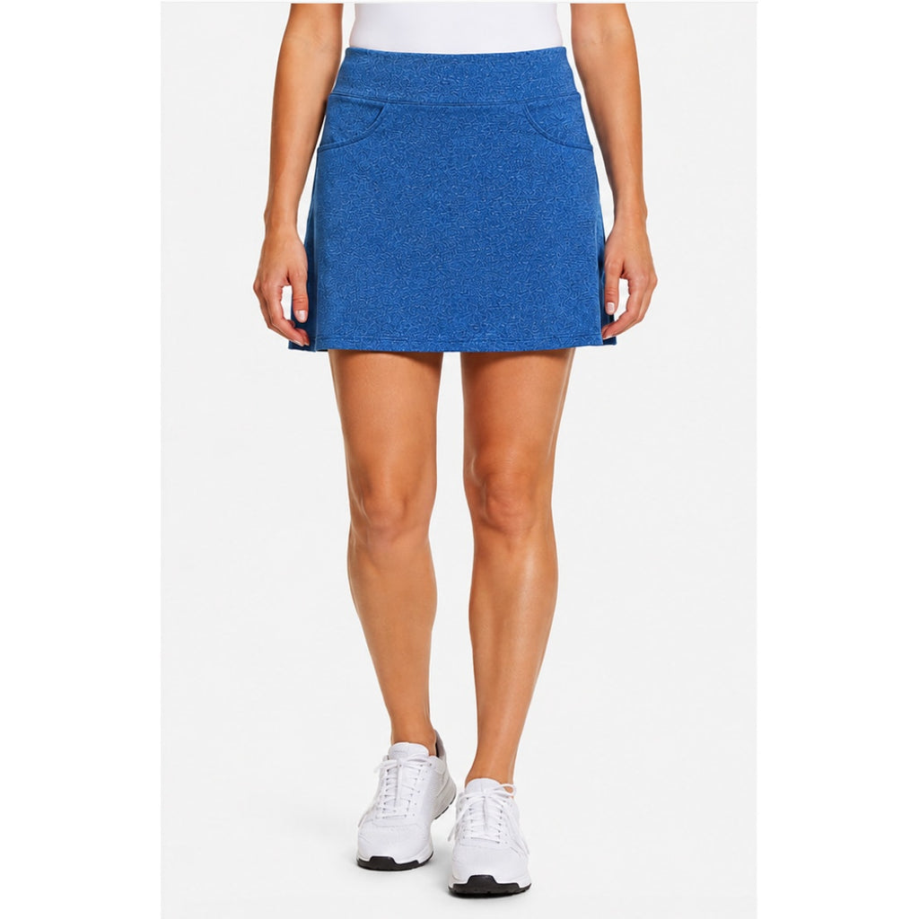 CALLAWAY Women's Opti Dri TrueSculpt Golf Skort XL Baleine Blue Heather NWT