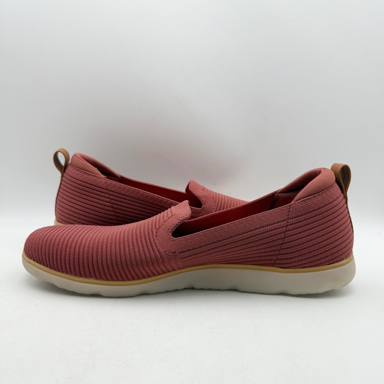 Ryka Womens Effortless Slip On Shoes US 12 M Red Knit Fabric NWOB