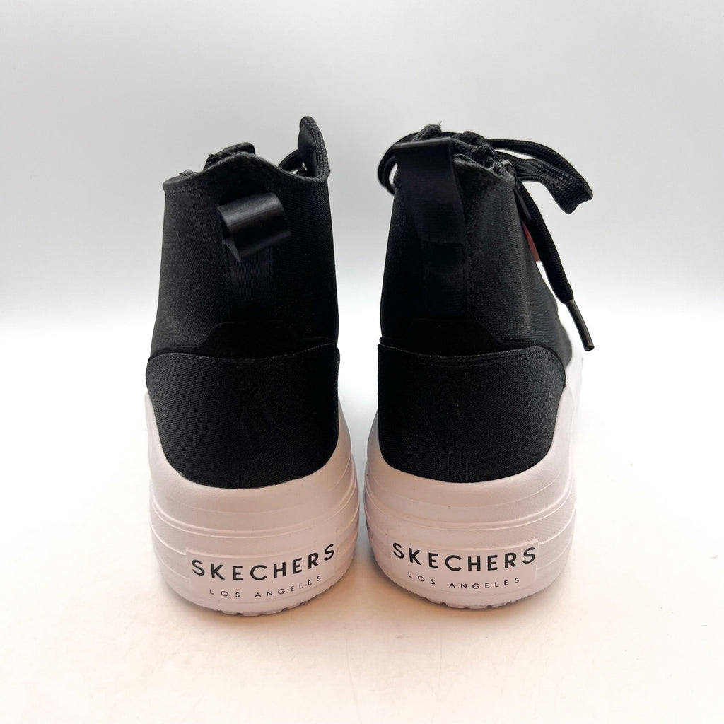 SKECHERS Girl's Hyperlift Hightop Sneakers Size 5 EU 37 Black Metallic NWOB