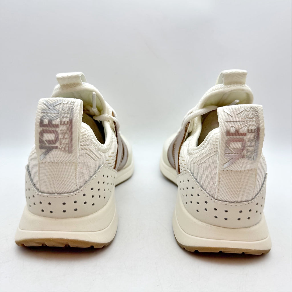 York Athletics The Frank Trainer Sneakers Womens 8.5 Mens 7 Tan White NIB