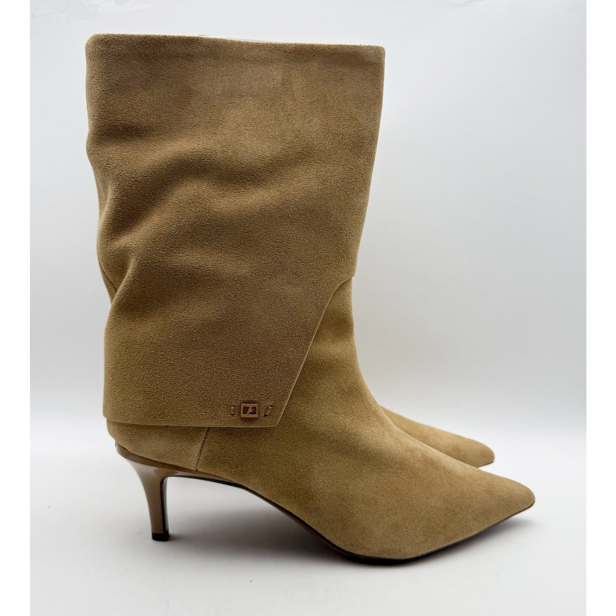 Franco Sarto Womens Alberta Trendy Booties US 12 M EU 43 Tan Taupe Suede NIB