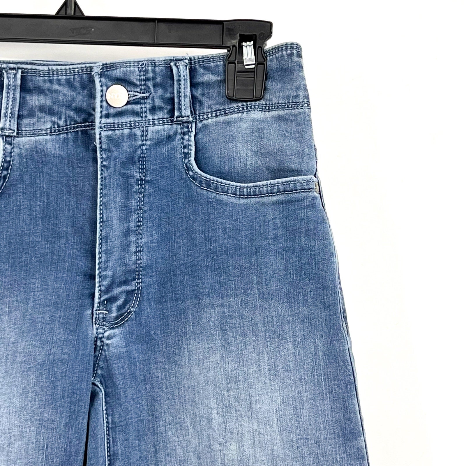 NYDJ Womens Cool Embrace Major Wide Leg Capri Jeans 00 PETITE Compass Blue NWT