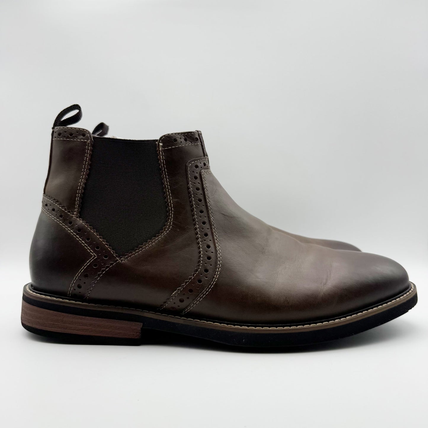 Nunn Bush KORE Womens Otis Chelsea Boot Size 11 M Brown Leather Plain Toe NIB