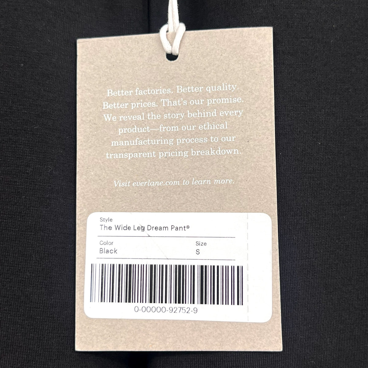 EVERLANE Women's The Wide Leg Dream Pants Small Black Elastic Waist NWT