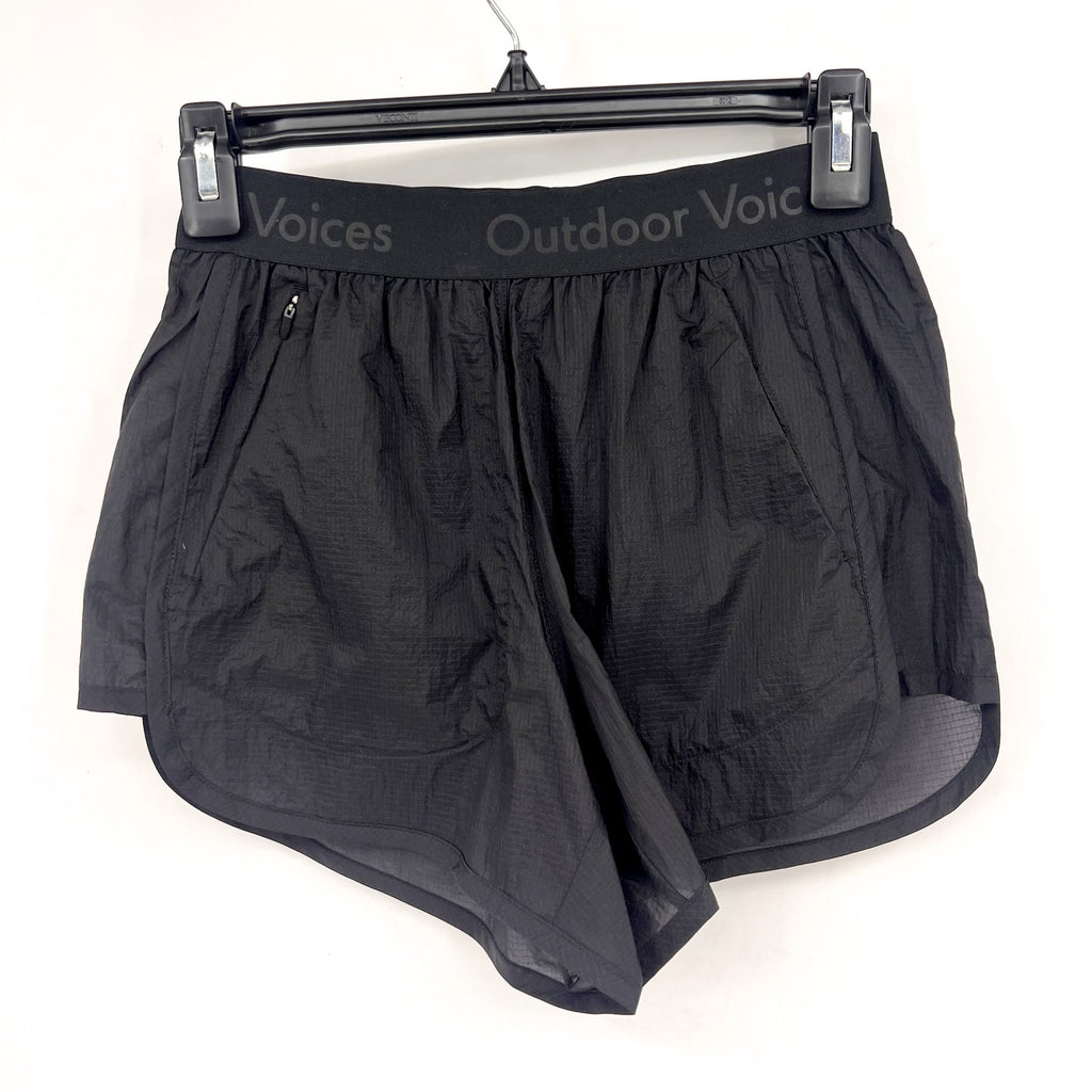 OUTDOOR VOICES Women's BreakLite Athletic Shorts XS Black 4" Inseam NWT