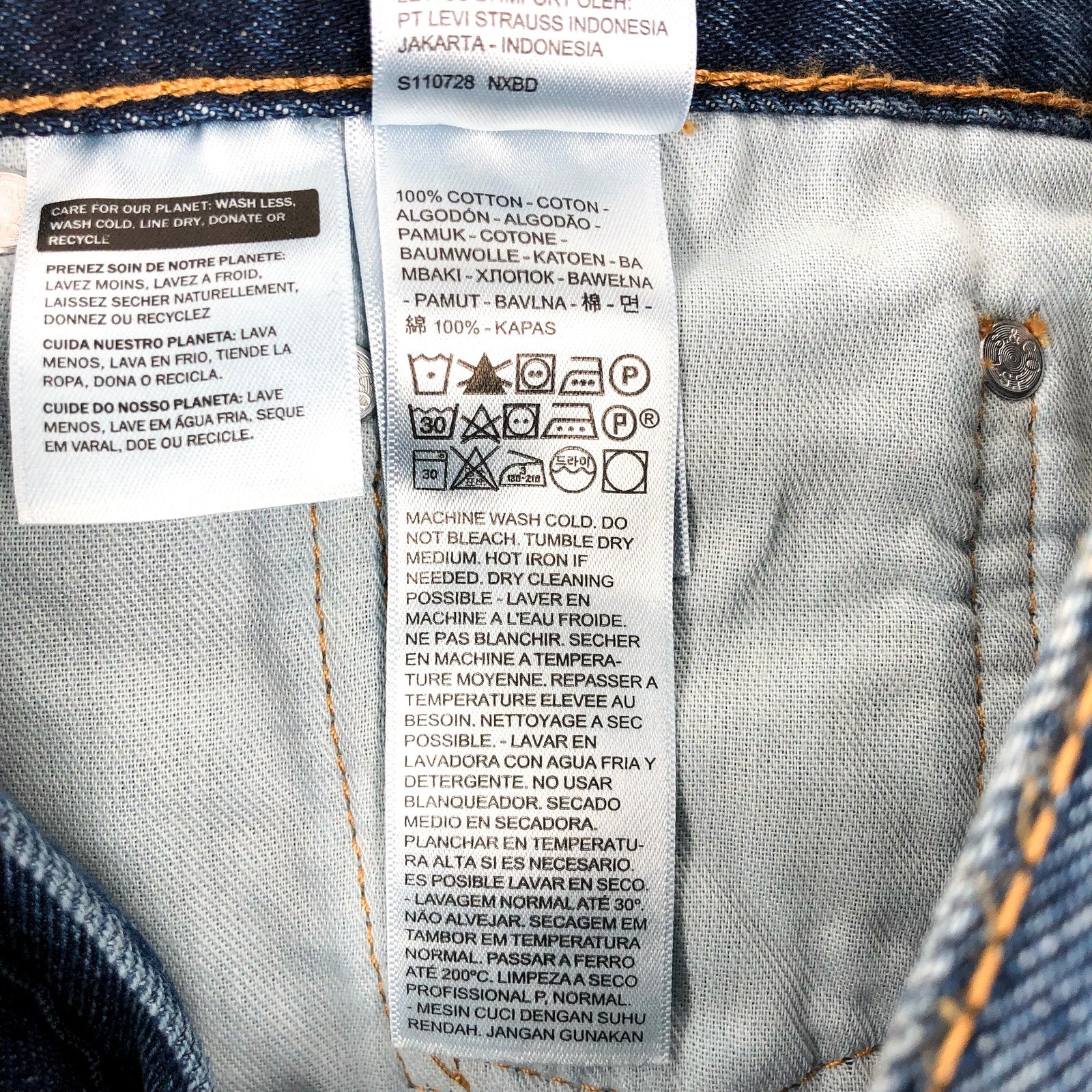 LEVI'S Men's 505 Straight Leg Jeans 33x34 Blue Dark Stonewash NWOT 005054886