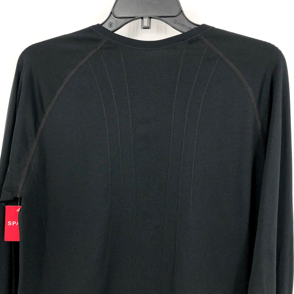 SPANX Women's Lamn Seamless Long Sleeve Tee 1X Very Black Crewneck NWT
