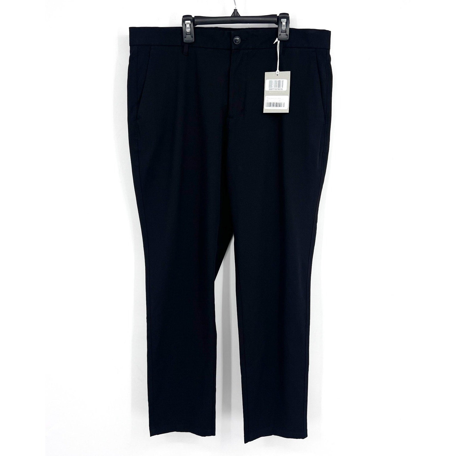 EVERLANE Uniform Mens Performance Chino Pants 36x30 Black Athletic Fit NWT