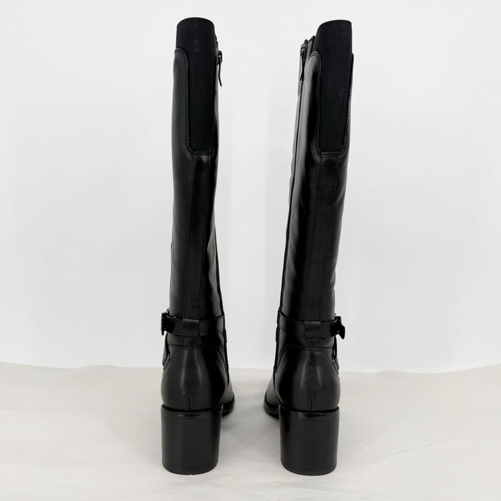 Easy Spirit Womens Noma Knee High Boots US 7 M Black Leather NIB
