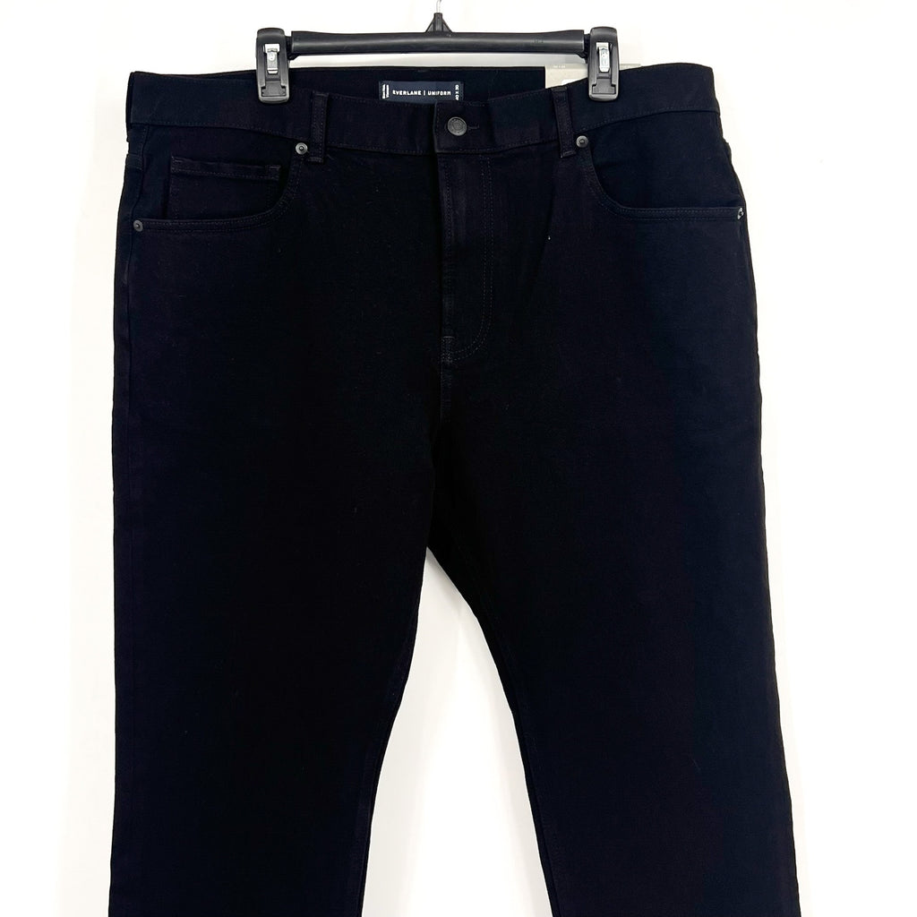 EVERLANE Men's Uniform Skinny Jeans 40x30 4-Way Stretch Organic Cotton Black NWT