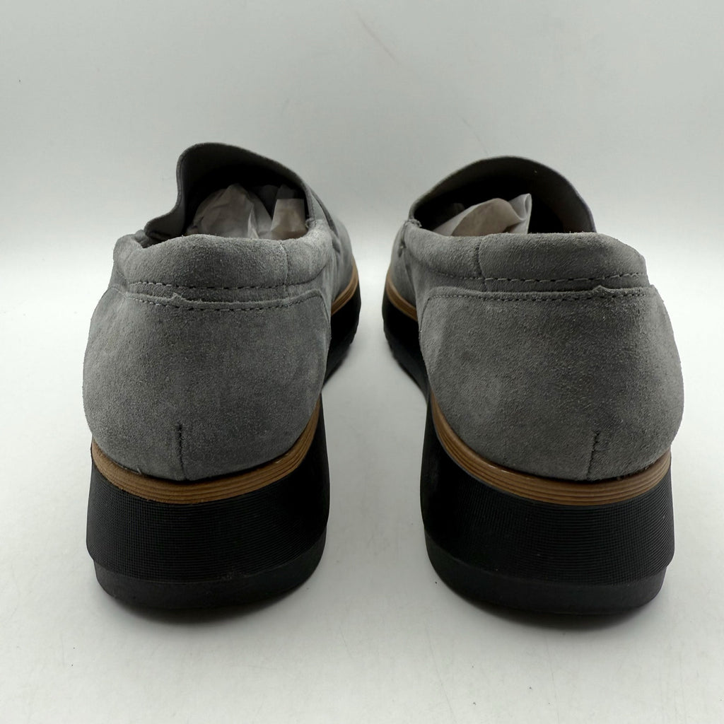 Clarks Womens Zylah Sky Platform Loafers US 11 M EU 42.5 Grey Suede NWOB