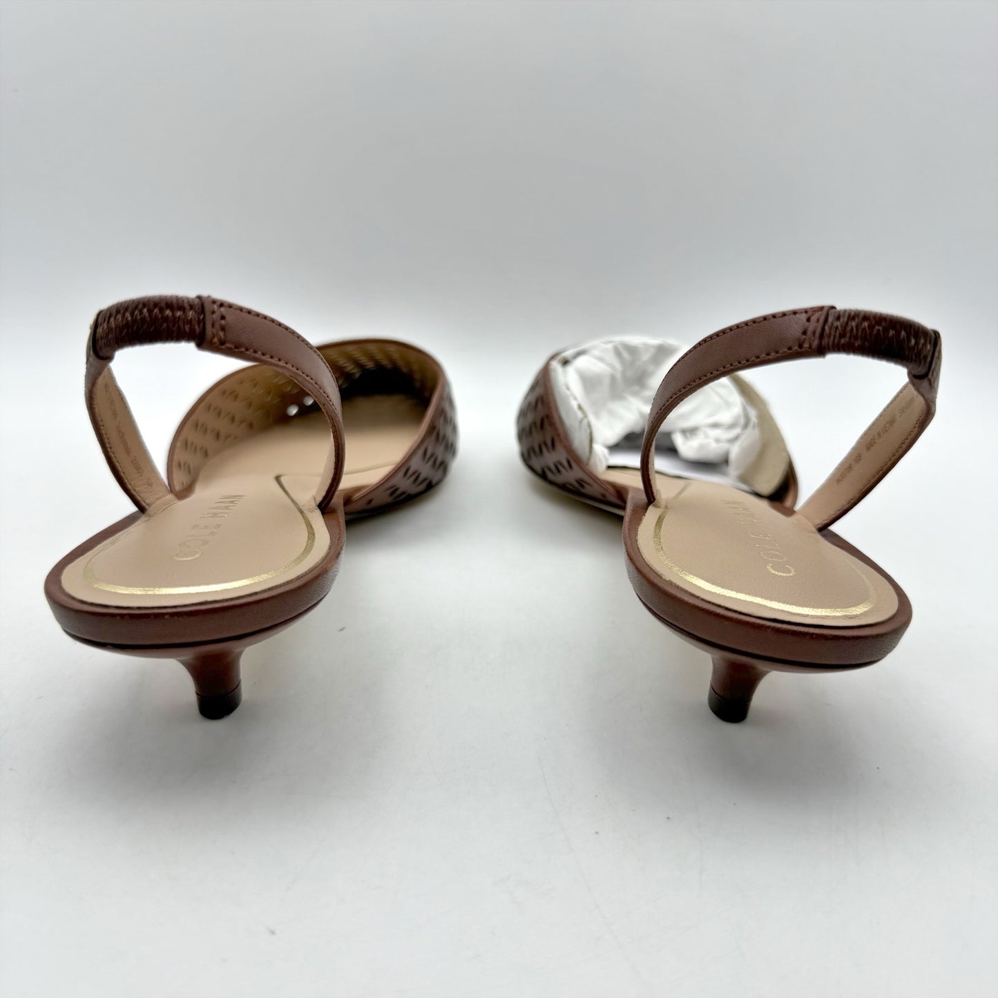 Cole Haan Womens Gilda Pumps US 10 B EU 40.5 Brown Perforated Leather NIB