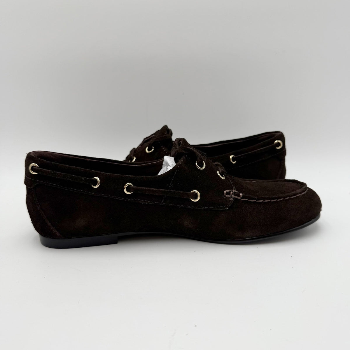 Madewell Womens Jamie Boat Shoes Size 7 EU 37.5 Dark Brown Suede NIB