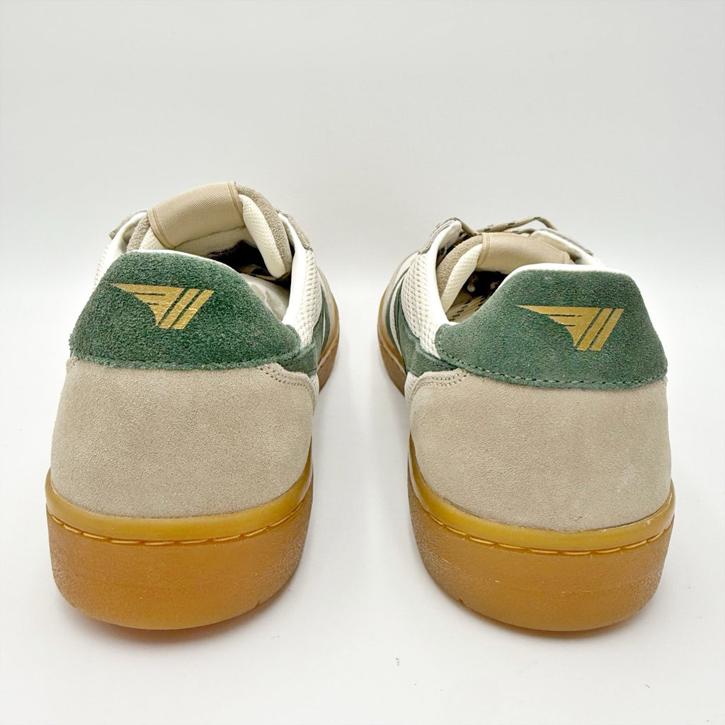 Gola Mens Hawk '83 Low Sneakers US 10.5 EU 43.5 Off White Green Suede NIB