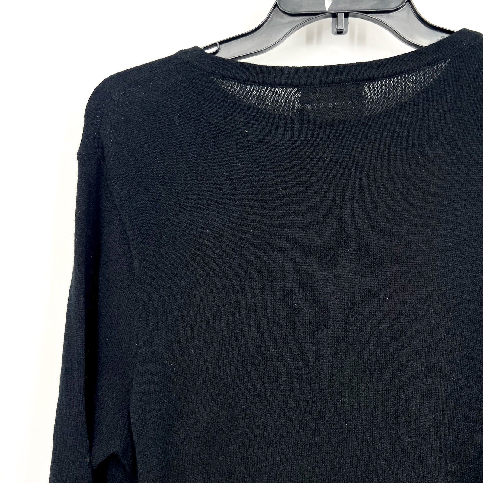 ACTIVE CASHMERE Crewneck Sweater Sweatshirt Small Black Cashmere Scottish NWT