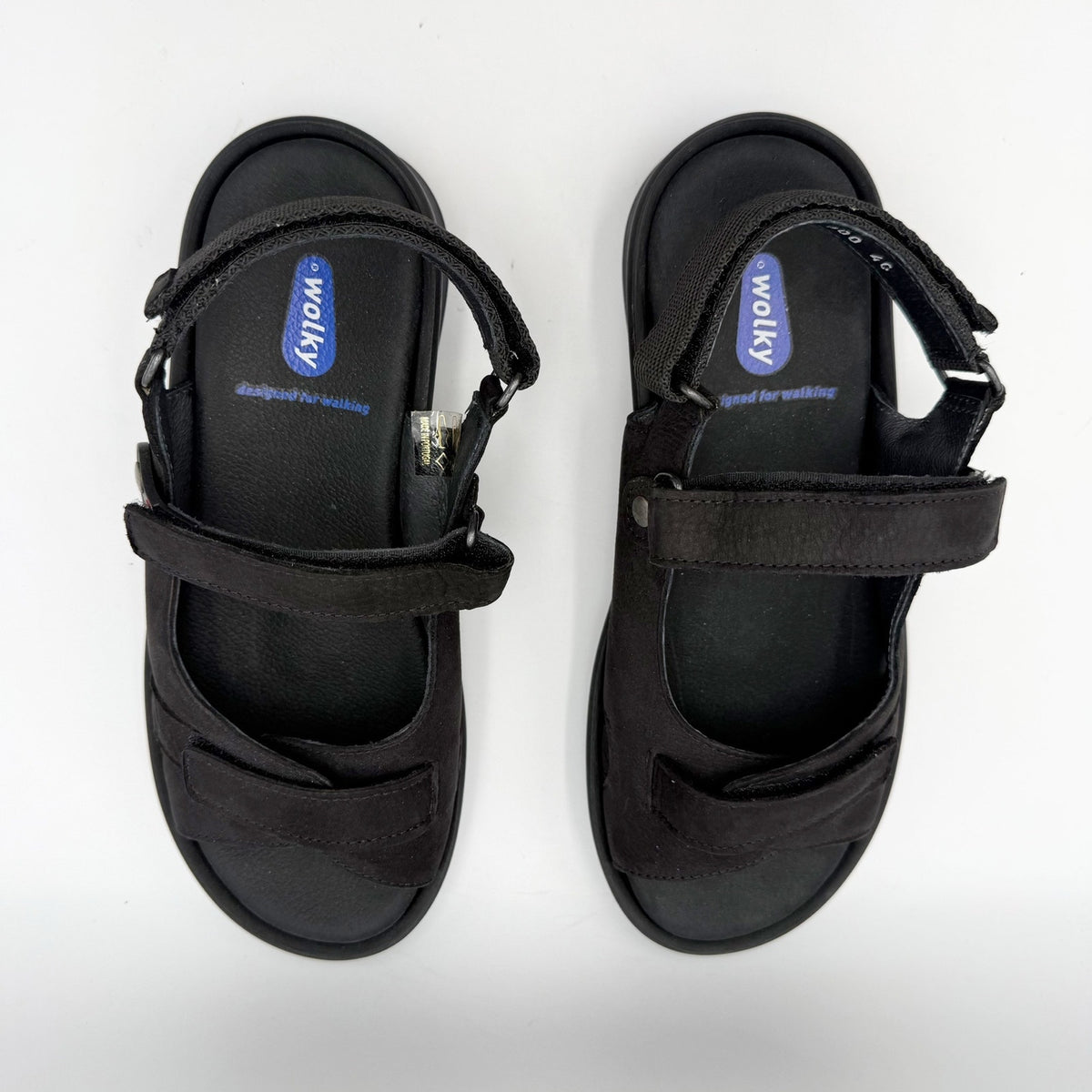 Wolky Womens Comfort Sandals EU 40 US 9 Black Nubuck Leather NWOB
