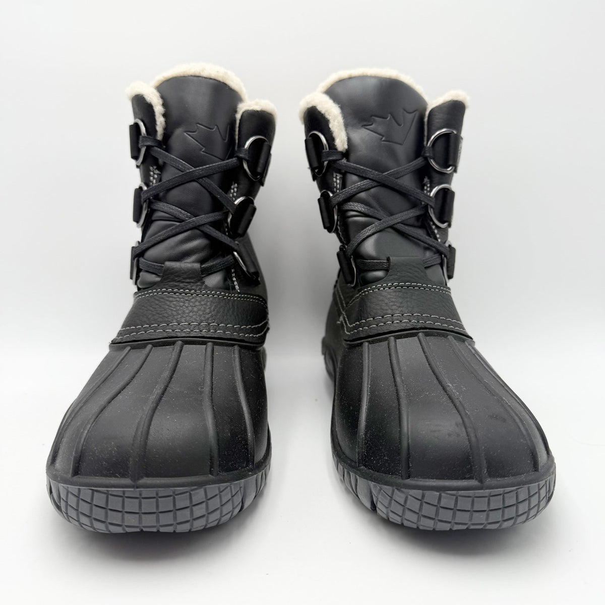 Baffin Womens Yellowknife Snow Boots Size 9 Black Leather Waterproof Winter NWT