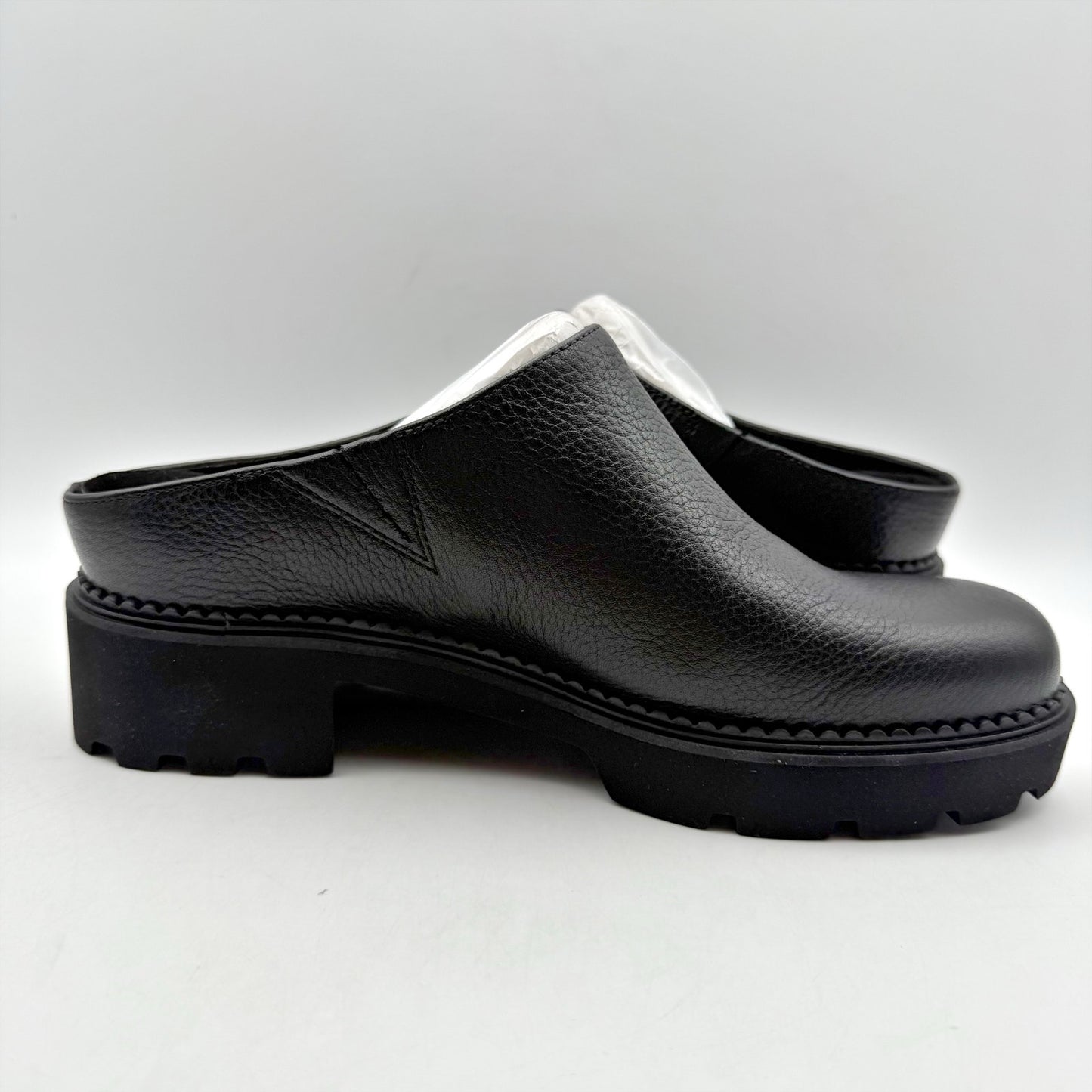 Vionic Womens Fairfax Clogs US 6.5 M EU 36.5 Black Vegan Leather Slip On NIB