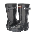 Hunter Womens Original Short Gloss Rain Mid Boot US 5 EU 36 Grey Waterproof NWOB