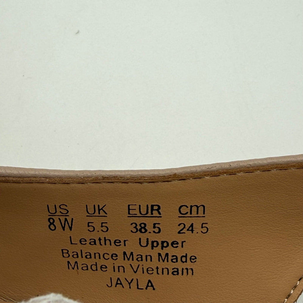 Naturalizer Womens Jayla Slingback Heels Size 8 Wide EU 38.5 Tan Warm Fawn NIB