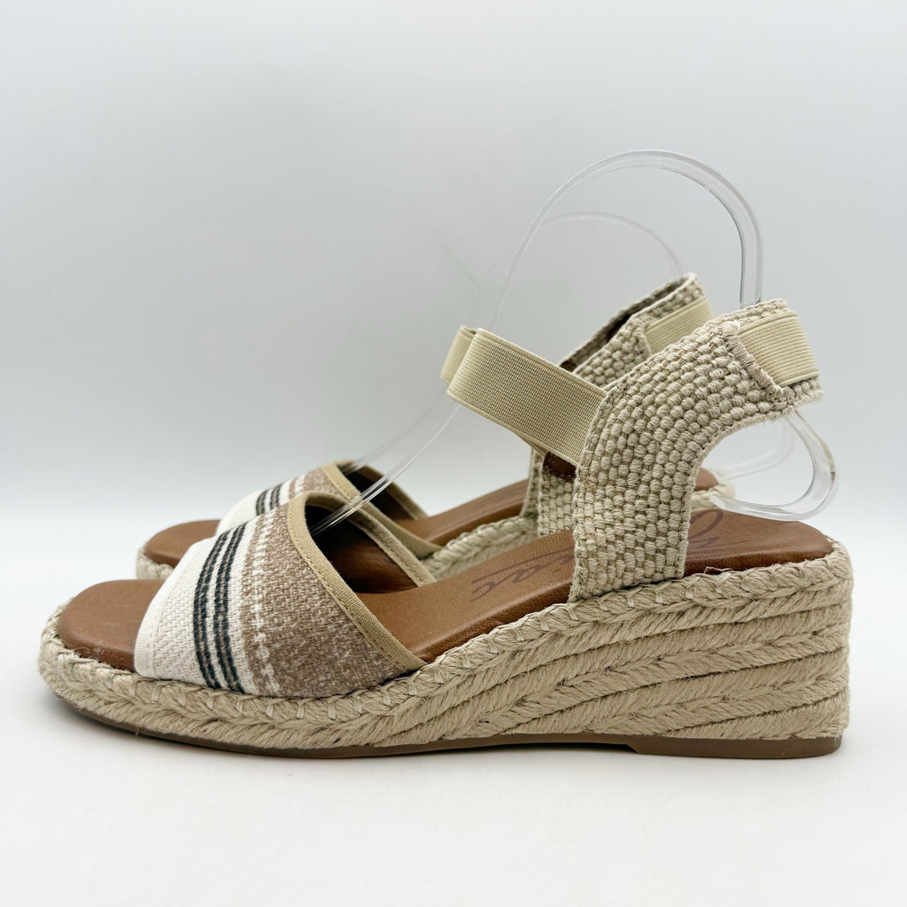 Zodiac Womens Noreen Wedge Sandals US 8.5 EU 39 Tan NWOB