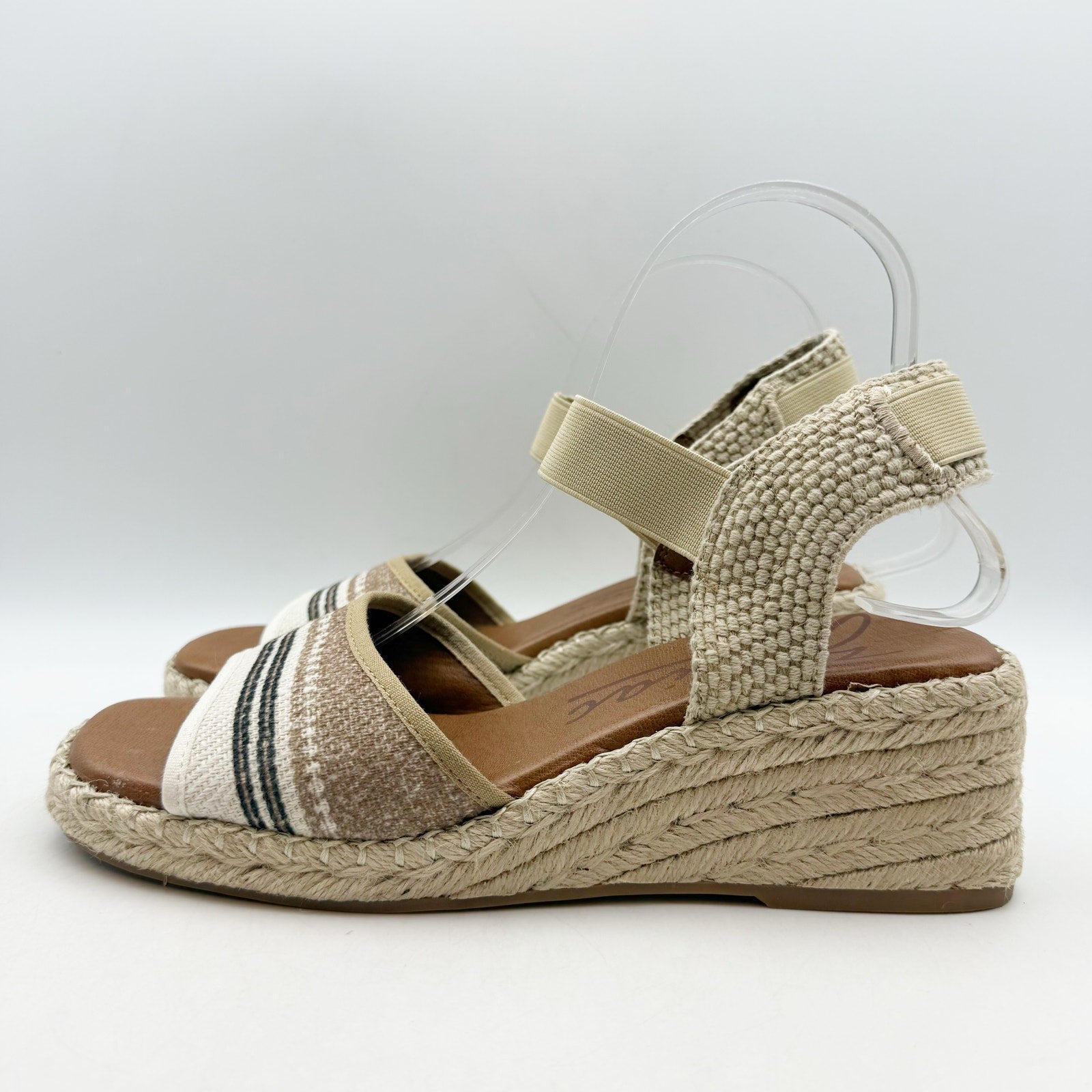 Zodiac Womens Noreen Wedge Sandals US 8.5 EU 39 Tan NWOB