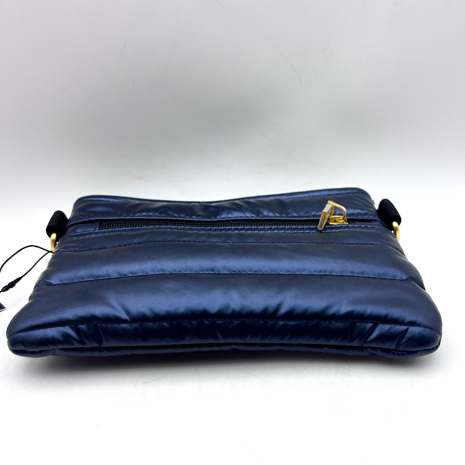 THINK ROYLN Women's Quilted Crossbody Bum Bag Small Blue Pearl Indigo NWT