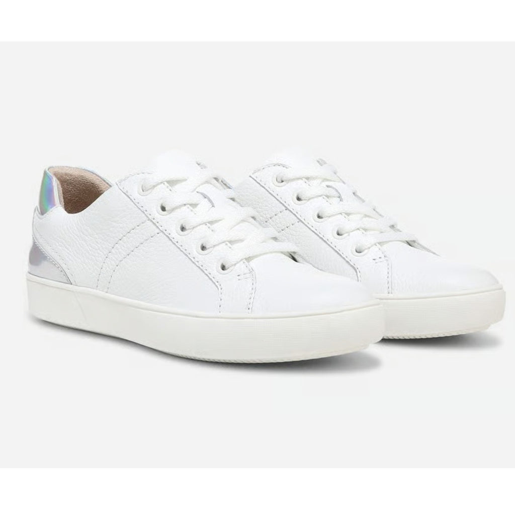 Naturalizer Women's Morrison Casual Sneakers Size 9 M White Silver Leather NIB