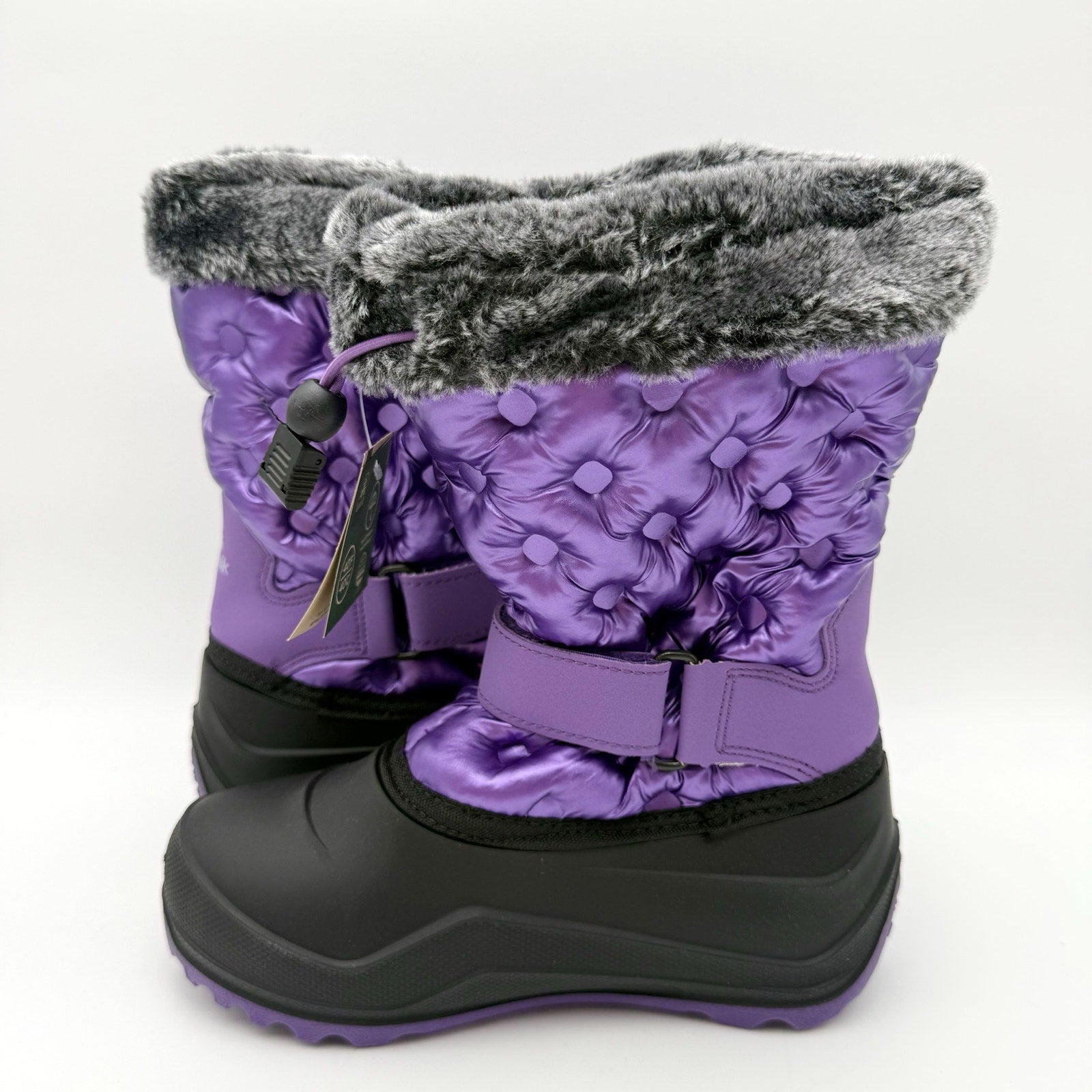 Kamik Girls Penny 3 Snow Boots US 2 Purple Black Insulated Waterproof NIB