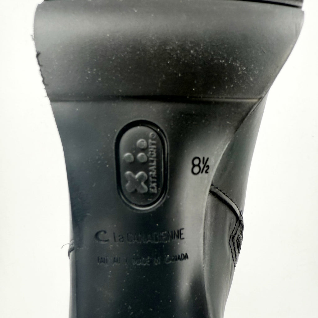 La Canadienne Womens Miles Knee High Boots US 8.5 M Black Leather NWOB